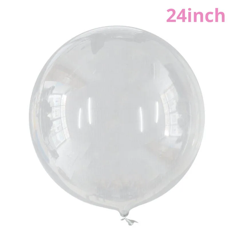 24inch Bobo Balloon 1 компл. Держатель воздушных шаров колонна-подставка светящиеся воздушные шары Bobo светодиодный свет прозрачный пластиковый шар палочка Дети День Рождения Вечеринка свадебное украшение - Цвет: 24inch Bobo Balloon