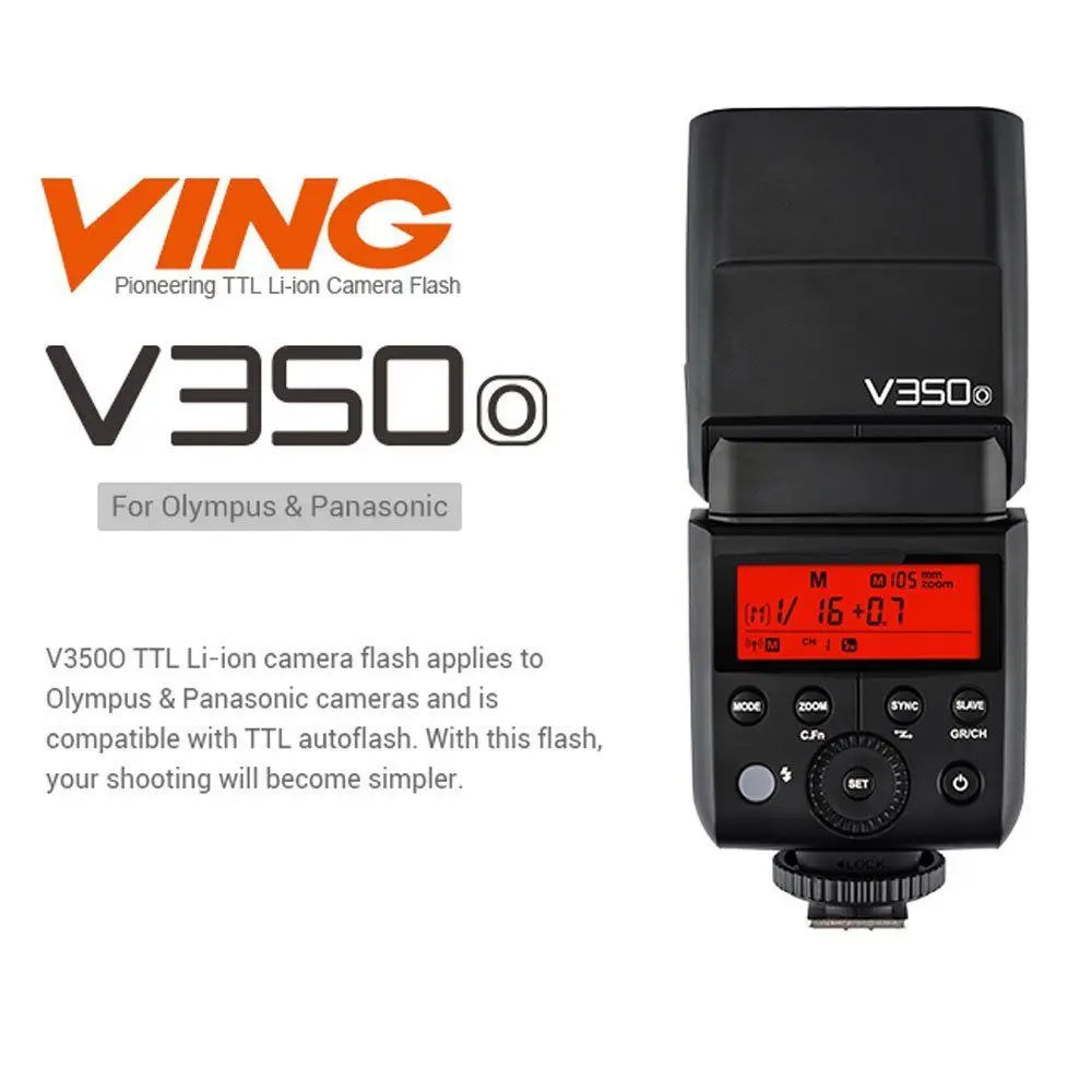 2X Godox V350O 2 4G ttl HSS литий ионная аккумуляторная камера Speedlite Flash с X1T O/Xpro O для камеры