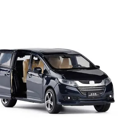 C Новинка 1:32 Honda Odyssey литая под давлением металлическая модель автомобиля с музыкальным мигающим оттягиванием 6 открывающихся дверей детские игрушки подарки - Цвет: C