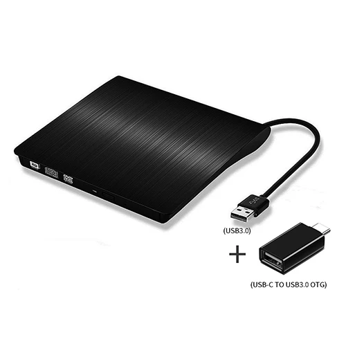 2 IN 1 Black Портативный ультра-тонкий внешний CD приводы dvd-плеер USB3.0 Внешний DVD рекордер CD-ROM плеер для Windows IOS и т. д - Цвет: 2 IN 1 Black