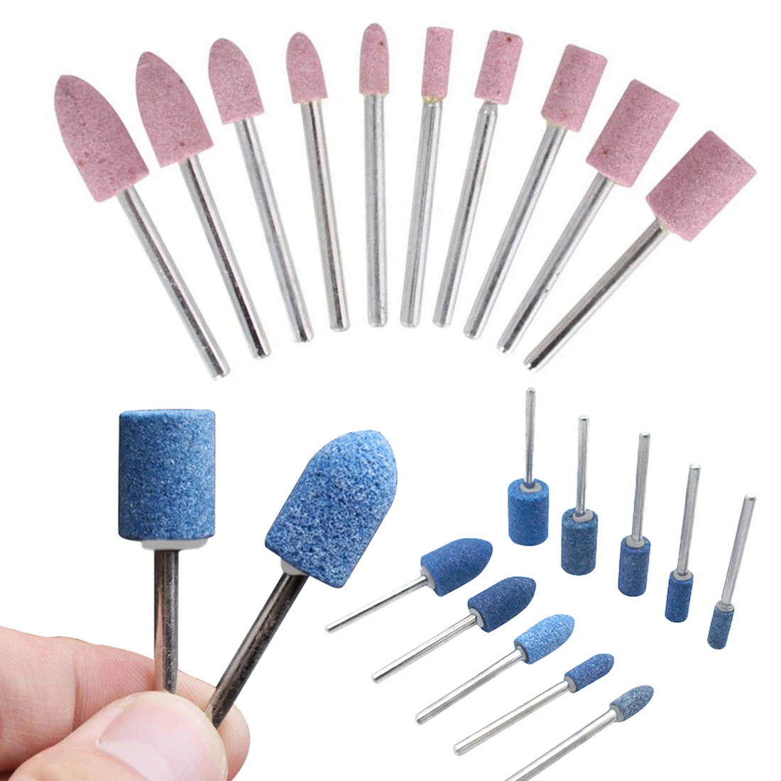 Набор шлифовальных насадок для Dremel 1/8 4000 комплект из 10 4 мм/5 мм/6 мм/8 мм/10 мм с