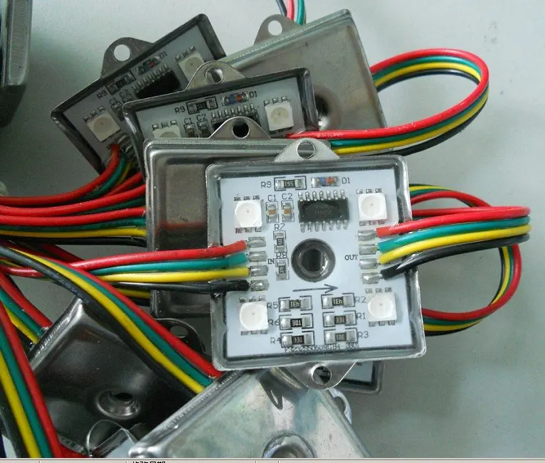 20 шт./струна Водонепроницаемый светодиодный пиксельный модуль 4 шт. SMD RGB 5050 1 WS2801 256