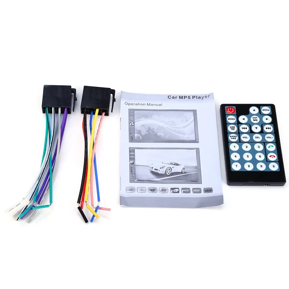 7018B двойной 2 Din Автомобильный Радио Авто Аудио Стерео bluetooth мультимедийный плеер