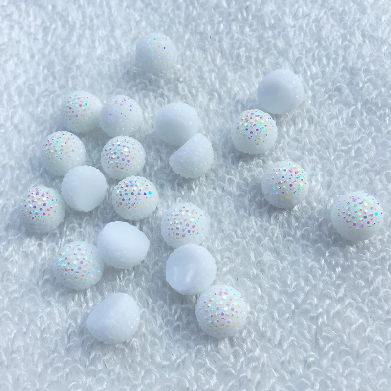 30 шт. 10 мм круглые полимерные стразы хрустальные Каменные Бусины с плоской