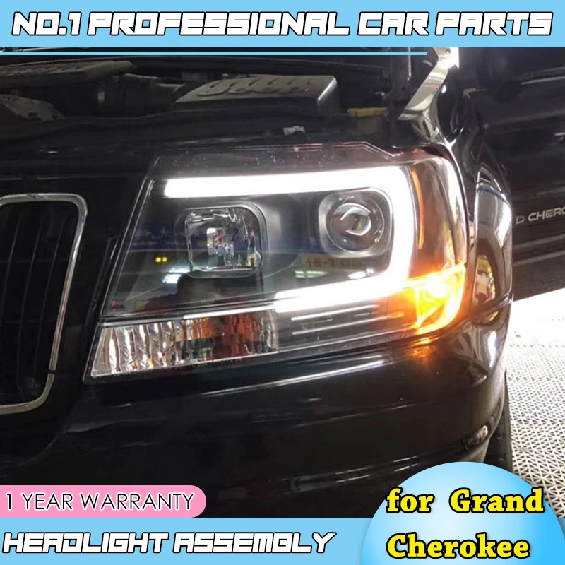 Автомобильные аксессуары для Jeep Grand Cherokee 1999-2004 светодиодные фары Ксеноновые