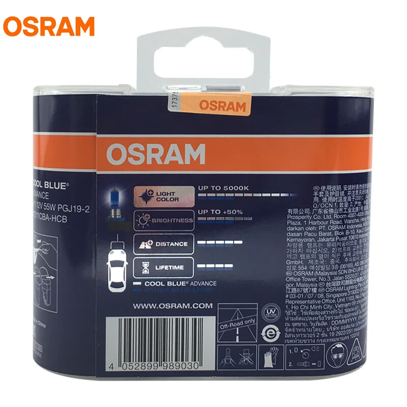 OSRAM H11 5000 К 12 В 55 Вт 62211CBA холодный синий Advance галогенные лампы ксеноновые МЕГА Белая