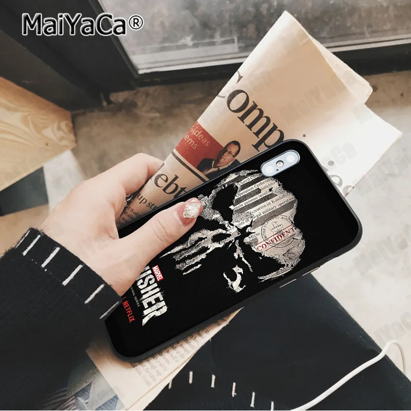 MaiYaCa Каратель Франк Замок Силиконовый ТПУ чехол для телефона Apple iphone 11 pro 8 7 66S Plus X XS MAX 5S SE XR мобильные телефоны