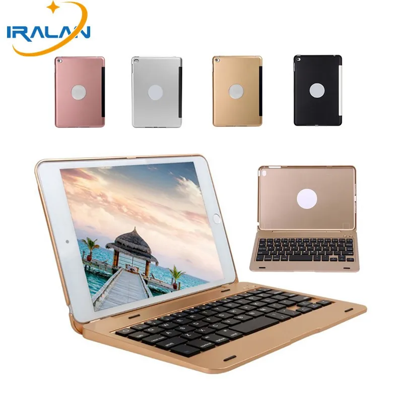 2017 Новый Алюминиевый ультратонкий портативный беспроводной чехол с клавиатурой
