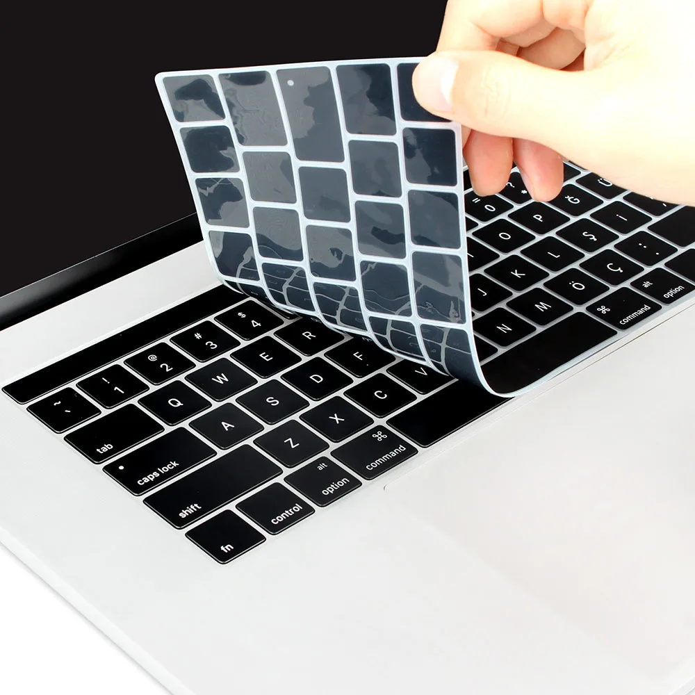 Турецкий Ультратонкий силиконовый чехол клавиатура для Macbook Air Pro 12 13 15 2019 A1278 A1466