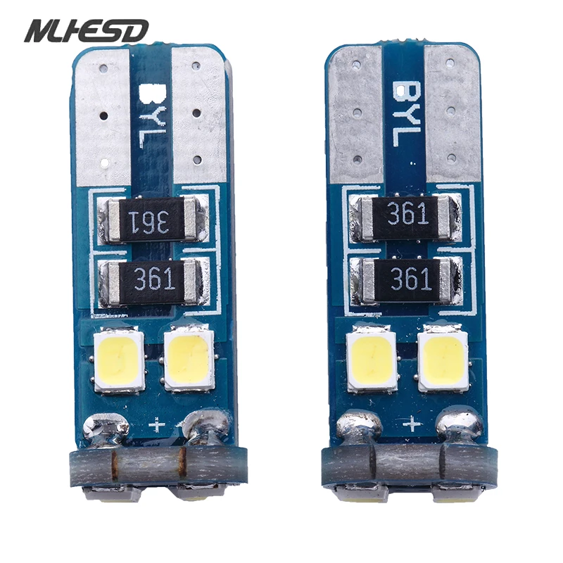 100 шт. супер яркий T10 W5W светодио дный лампы 194 168 2835 6SMD Canbus Нет Ошибка 12 В Авто