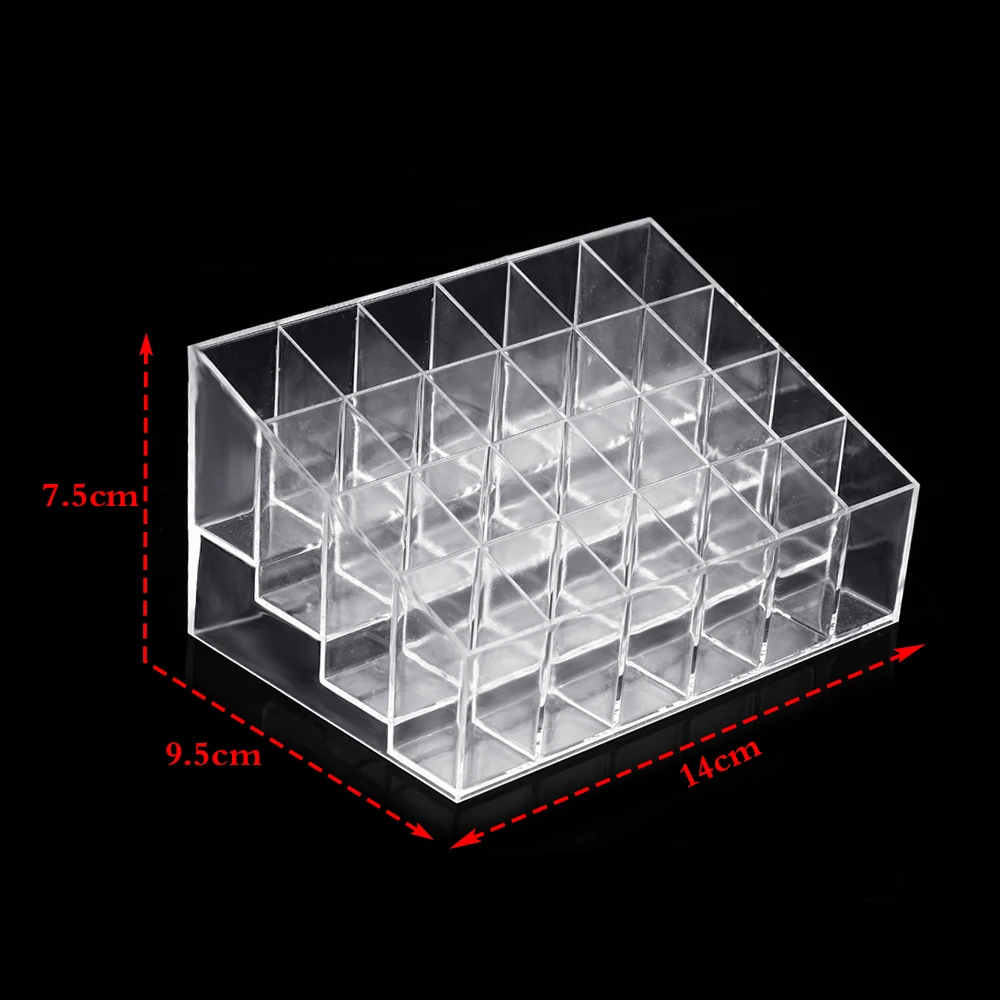 24 подставка для помад на витрине прозрачная акриловая косметичка органайзер