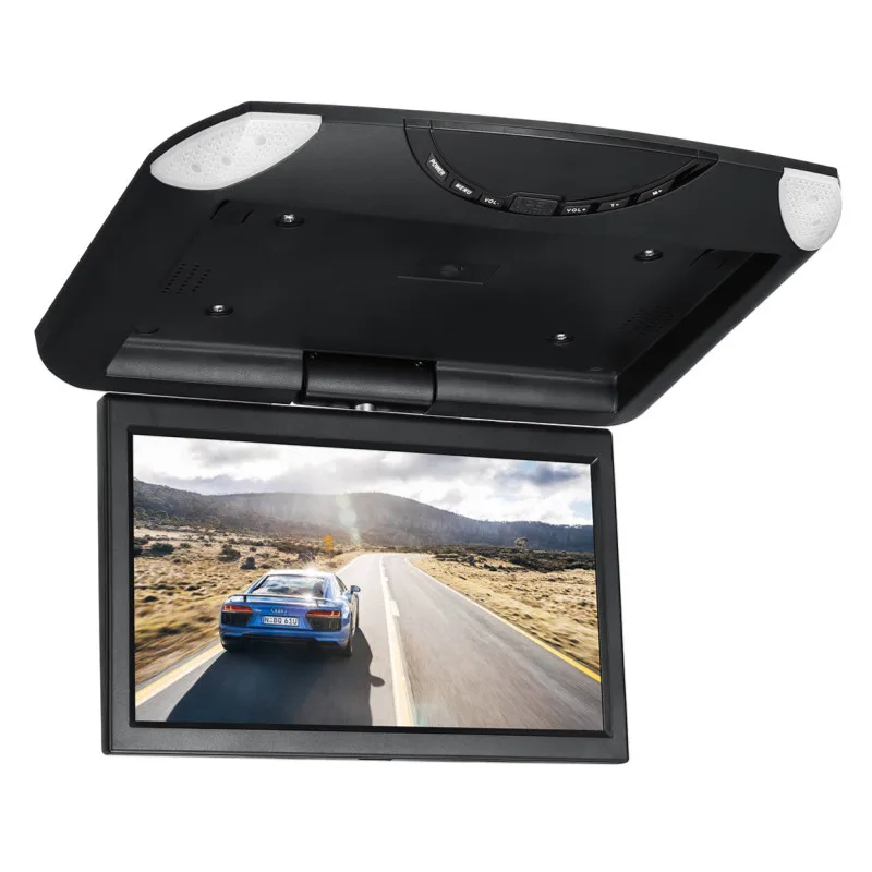 10,1 дюймов TFT lcd цифровой экран автомобильный монитор на крыше с пультом дистанционного управления автомобильный потолок флип вниз DVD CD плеер