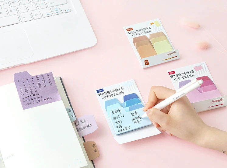1 Набор Kawaii блокноты для заметок милые 60 красочных бумажных стикеров для скрапбукинга канцелярские закладки для офиса и школы