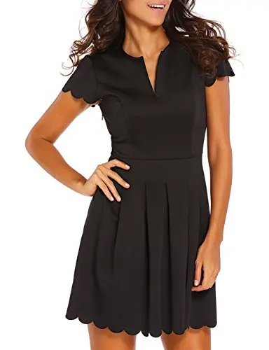 Женское Плиссированное Платье с V-образным вырезом | Женская одежда