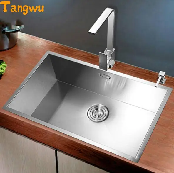 Кухонные раковины бесплатная доставка ручная стирка посылка один канав кухонные