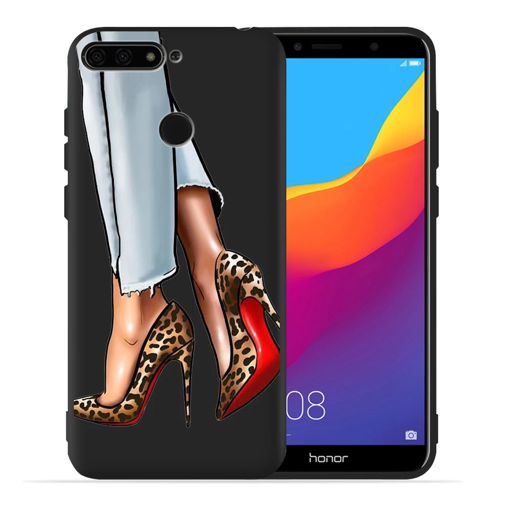 06 Привлекательный кофейный чехол на высоком каблуке для huawei Honor View 20 20 Lite 20Pro 10 Lite 9 Lite 10 9 8 8x 8c 8 Lite Capa Etui - Цвет: 06