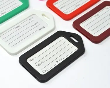 12 шт. пластиковые дорожные бирки для багажа квадратной формы разных цветов с