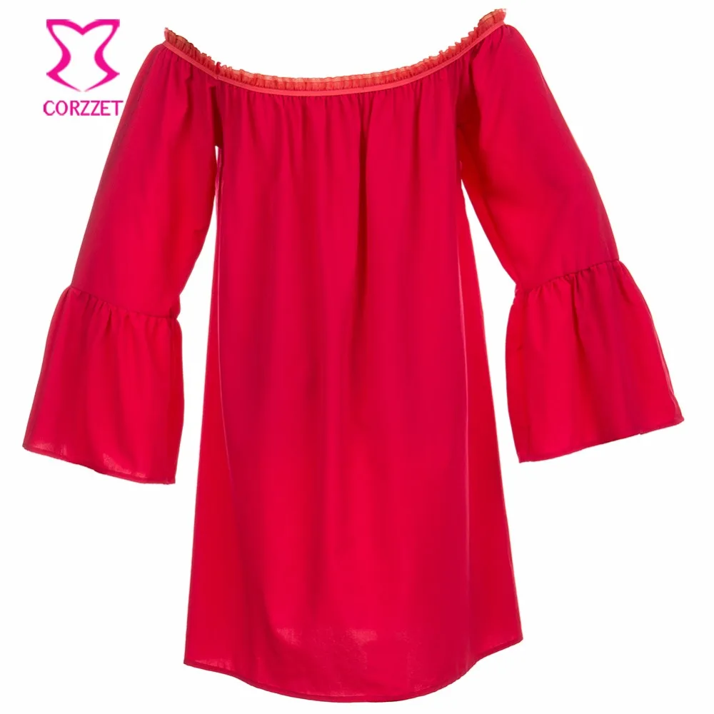 Женская винтажная рубашка Red Odell блузка с длинным рукавом и рюшами вырезом