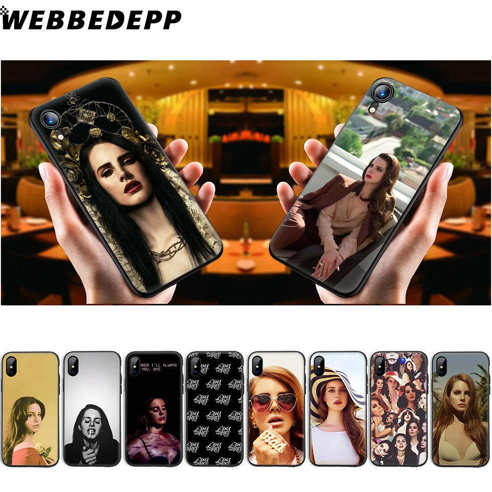 WEBBEDEPP Lana Del Rey Singer Soft Silicone Case for iPhone 11 Pro Xr Xs Max X or 10 8 7 6 6S Plus 5 5S SE |