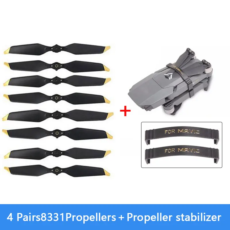 Bundle 1 4 пары 8 шт. Platinum 8331 малошумные быстросъемные пропеллеры с пропеллером stabilizerfor Mavic Pro Drone аксессуары - Цвет: Bundle 1