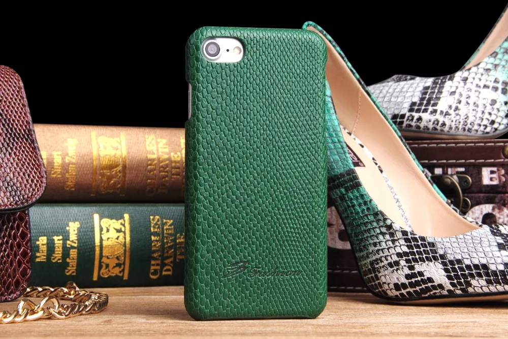 (Зеленый) Fierre Shann бренд чехол для iPhone 7 из искусственной кожи телефонные чехлы
