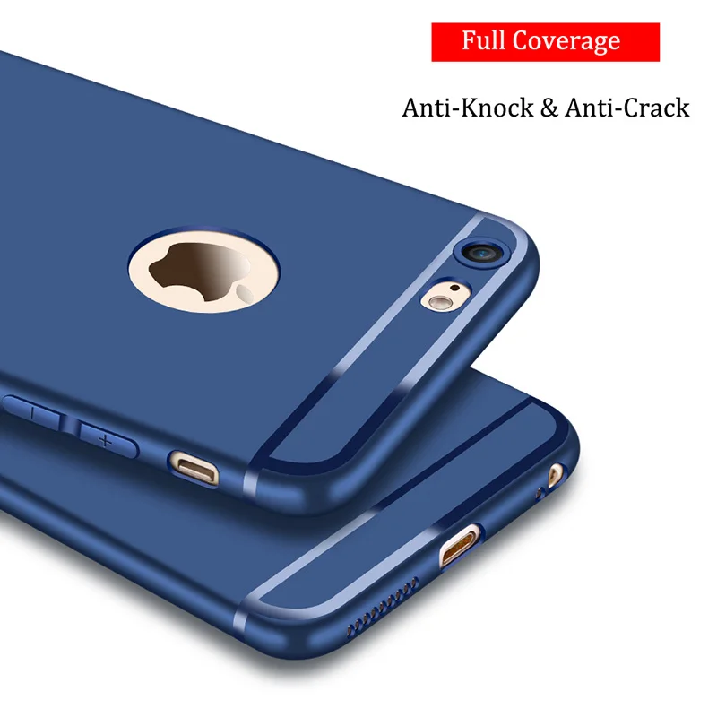 MAKAVO Cover For iPhone 6 Plus Case 360 Protection Soft Slim Matte Flexible Candy Color Fundas 6S Phone Cases |