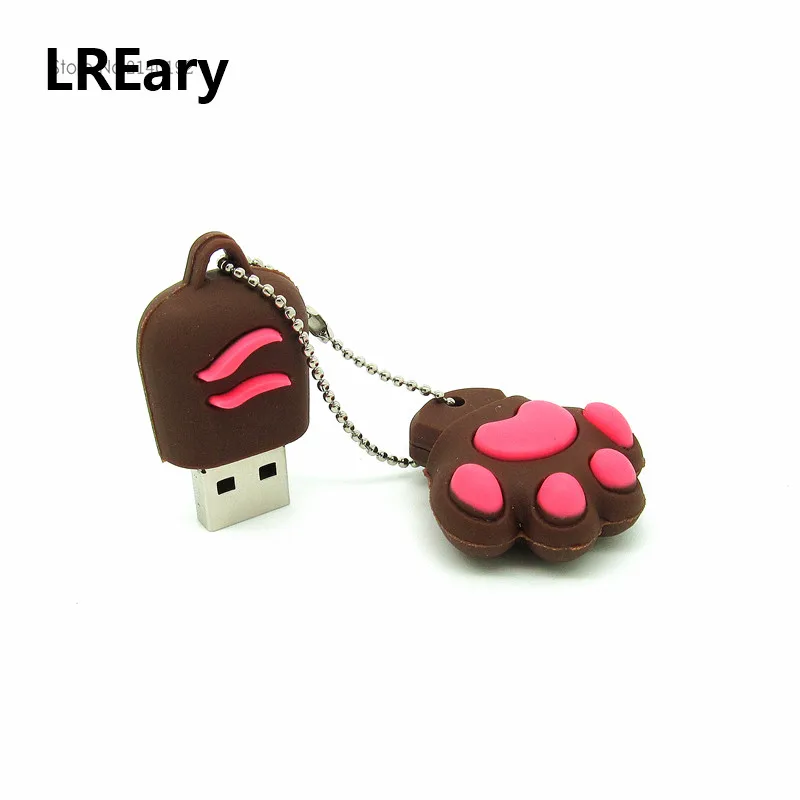USB флеш-накопитель в форме когтя медведя кота 4 ГБ 8 16 32 2 0 отпечатки ног