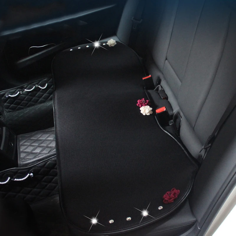 Летние Чехлы для автомобильных сидений с цветком из горного хрусталя аксессуары