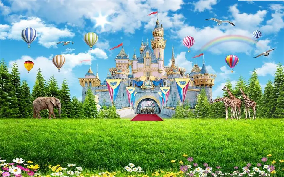 3D обои на заказ фотообои для детской комнаты настенные с изображением замка