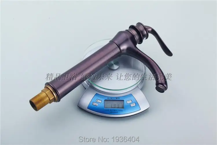 Винтажный стиль античная кран черный высокий ванной faucets латунь отделка