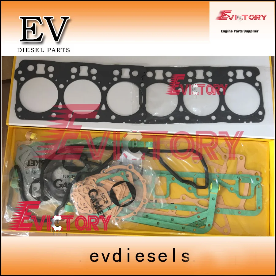 

For Doosan DH380 DE12TI DE12TIA DE12TIS full engine gasket kit+piston ring+bearing