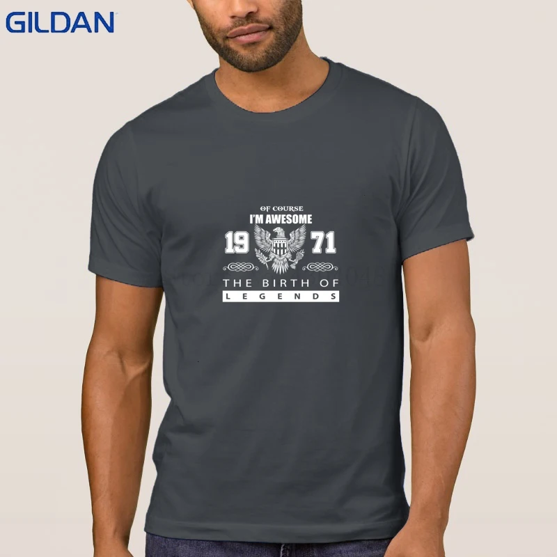Повседневное родился в 1971 рождение легенды футболка Homme Camisetas Для мужчин с