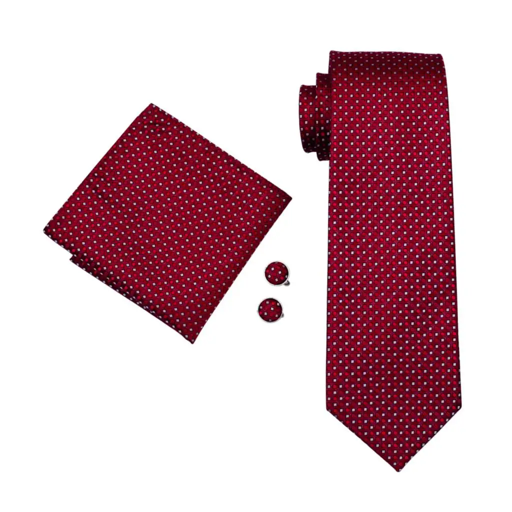 Мужской галстук Красный жаккардовый с геометрическим узором|ties ties|neck tieties for men |