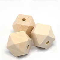 wood beads 100pcslot 10 12 14 16 18 20 25 30mm unfinished geometric spacer beads jewelry for diy wooden necklace making