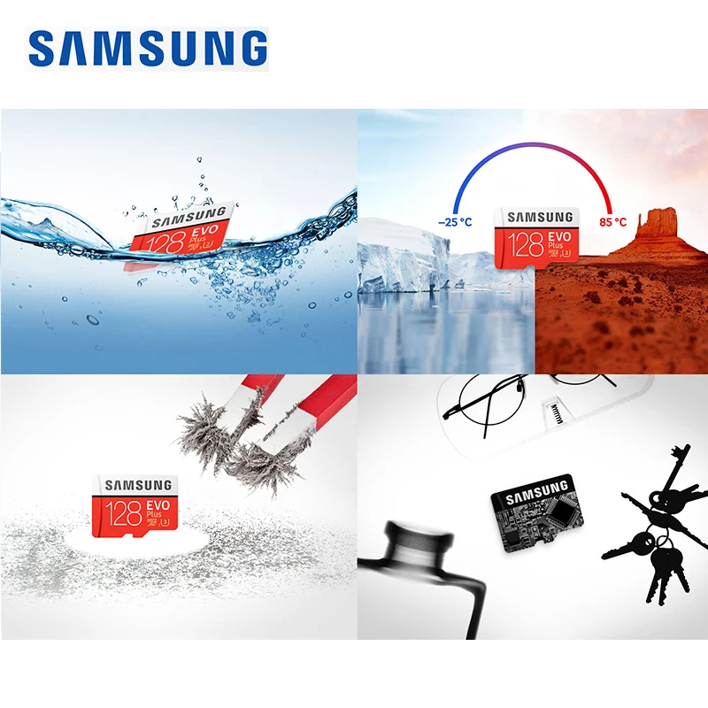 SAMSUNG оригинальный новый 128 ГБ U3 карта памяти класс 10 Micro SD TF/SD карты C10 R100MB/S MicroSD XC UHS-1
