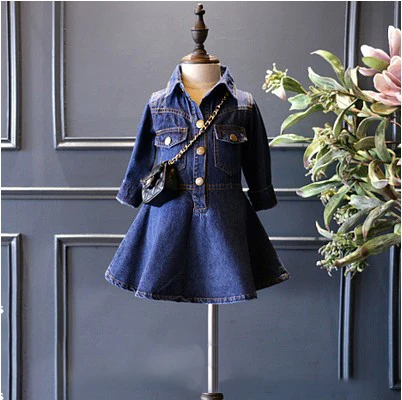 

Осенняя одежда, зимнее платье для маленьких девочек, джинсовая детская одежда, детское праздничное платье для девочек, куртка для маленьких...