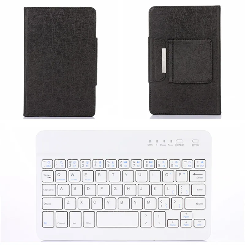 KEYBOARD AND COVER Для samsung Galaxy Tab A 8,0 SM-T380 SM-T385 8 дюймов Универсальный ноутбук планшет Беспроводная Bluetooth клавиатура из искусственной кожи чехол - Цвет: KEYBOARD AND COVER