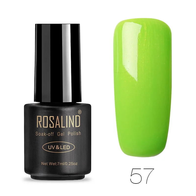 57 ROSALIND набор гель-лаков для ногтей 58 Vernis полуперманентный УФ 7 мл маникюр Дизайн ногтей для гель гибрид исчезает поли гель лак - Цвет: 57