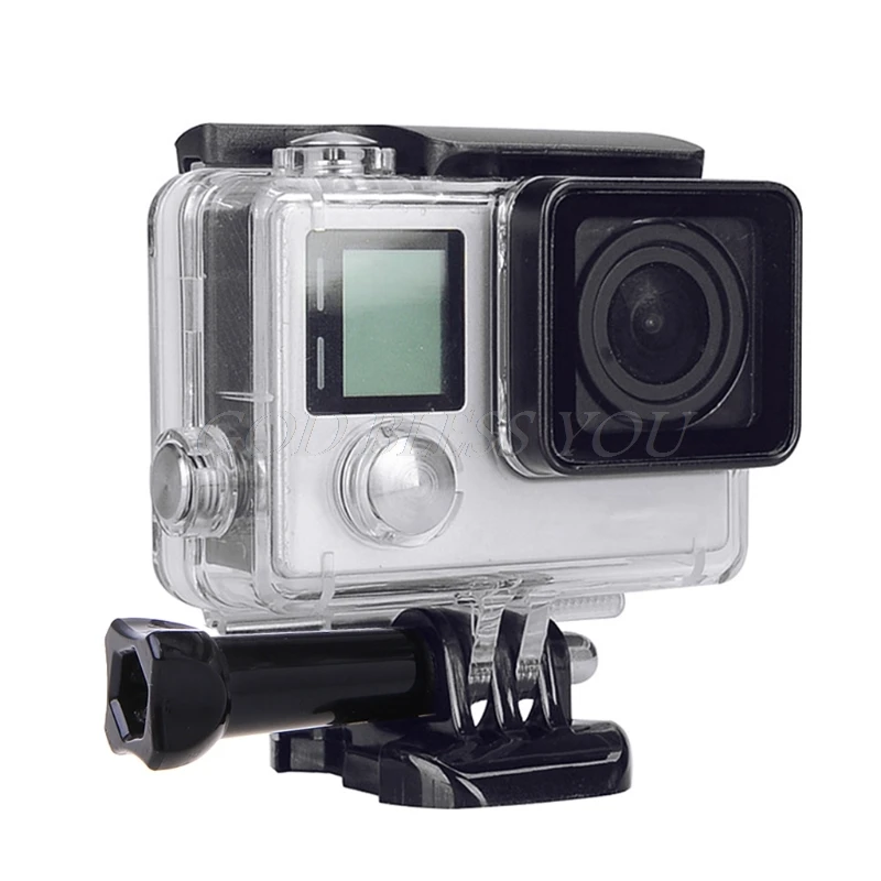 Go pro аксессуары Gopro водонепроницаемый корпус Чехол крепление Hero 3 plus для Hero3 + 4