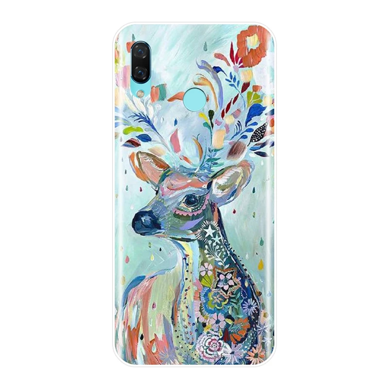 Чехол-накладка с изображением кролика и кота для Huawei Nova Smart Lite 2017 мягкий