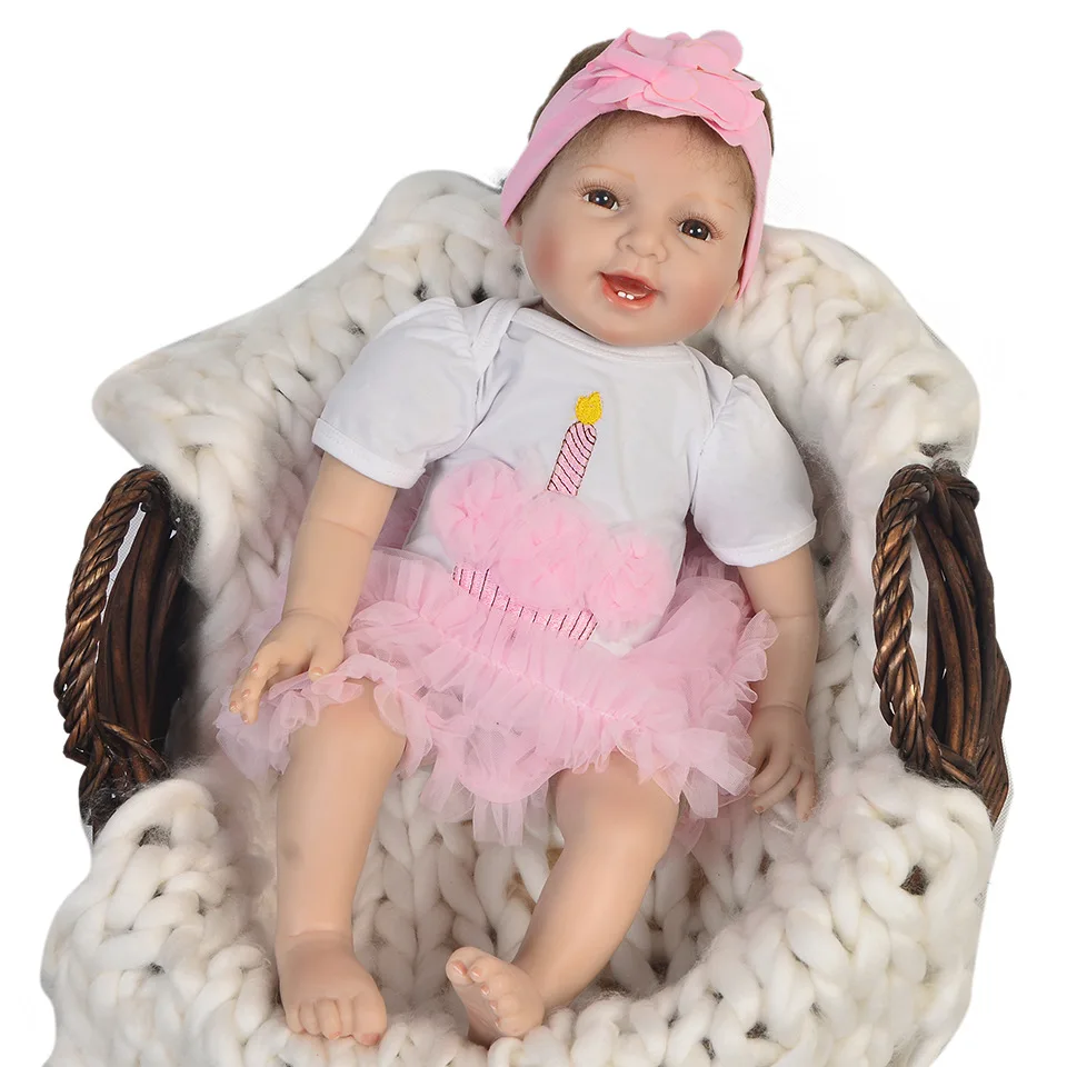 Кукла новорожденная Мягкая силиконовая 55 см|baby reborn dolls|doll rebornreborn dolls |