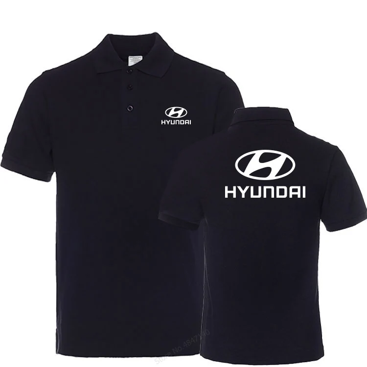 Большие размеры, S-3XL, новая брендовая мужская рубашка поло hyundai высокого качества, мужские хлопковые летние рубашки поло с коротким рукавом