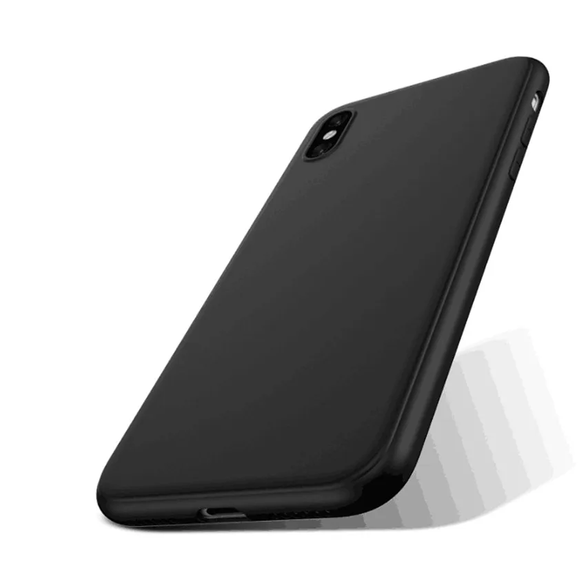 Роскошный Ультратонкий черный матовый Мягкий силиконовый чехол для iPhone SE 5 5S 6 6splus