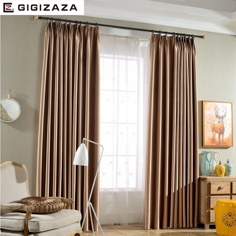 Шелковые однотонные блестящие шторы тканевые занавески для гостиной серые