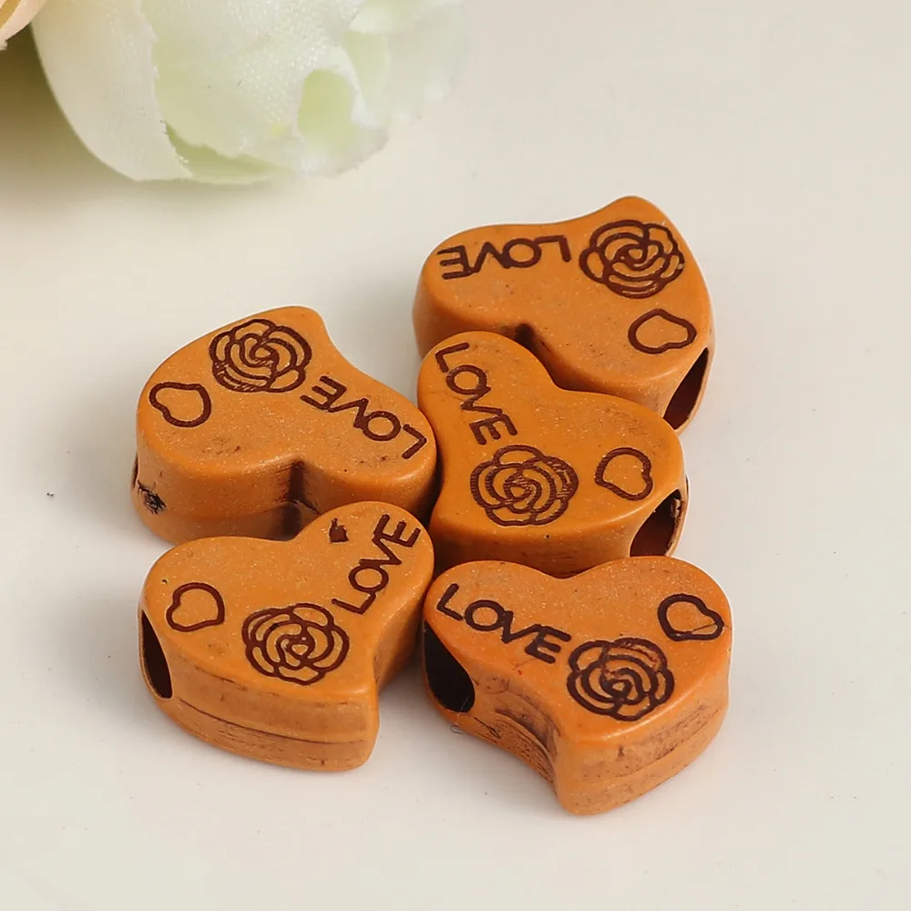 DoreenBeads Модные Акриловые бусины бабочка животное коричневый узор сообщения