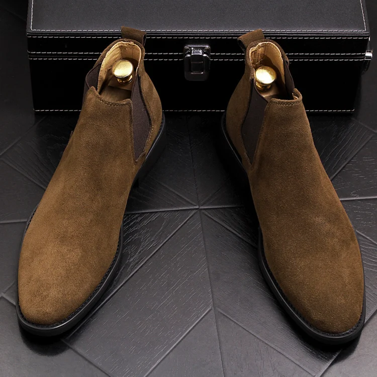 Модные лаконичные мужские ботинки челси LoneLinecc цвета хаки трендовые