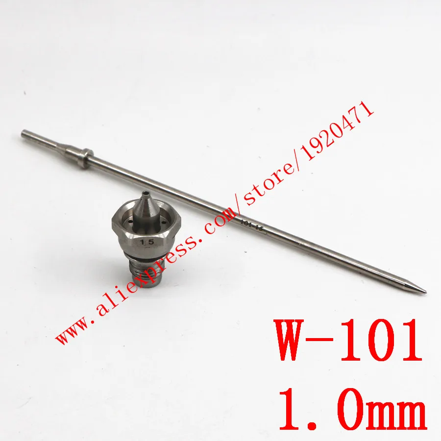 1.0mm Япония W-101 пистолет-распылитель насадка для краски на иглу 1,0/1,3/1,5/1,8 мм, сделано в Японии, сопла+ набор игл для W101 пистолет-распылитель - Цвет: 1.0mm