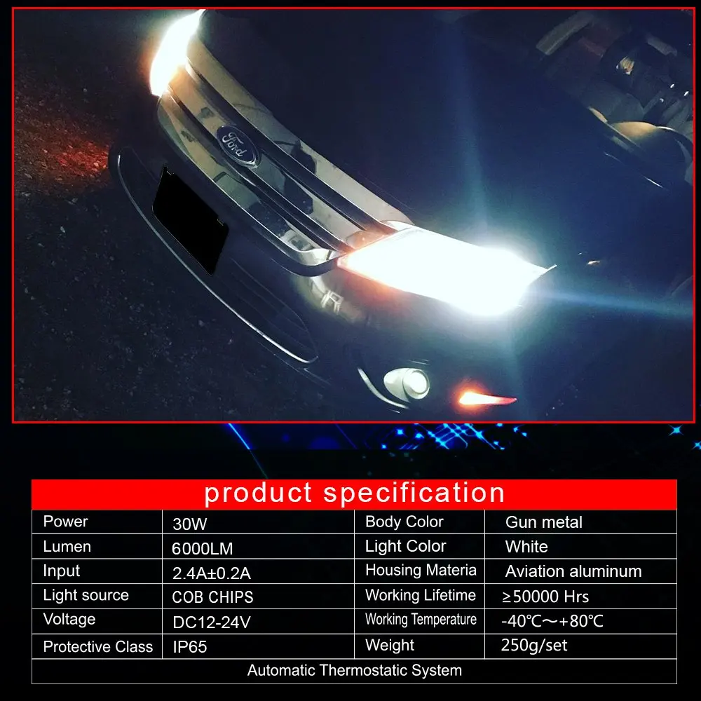 Комплект автомобильных фар H1 2 шт. противотуманные фары для KIA OPTIMA EX LX SX 6000K