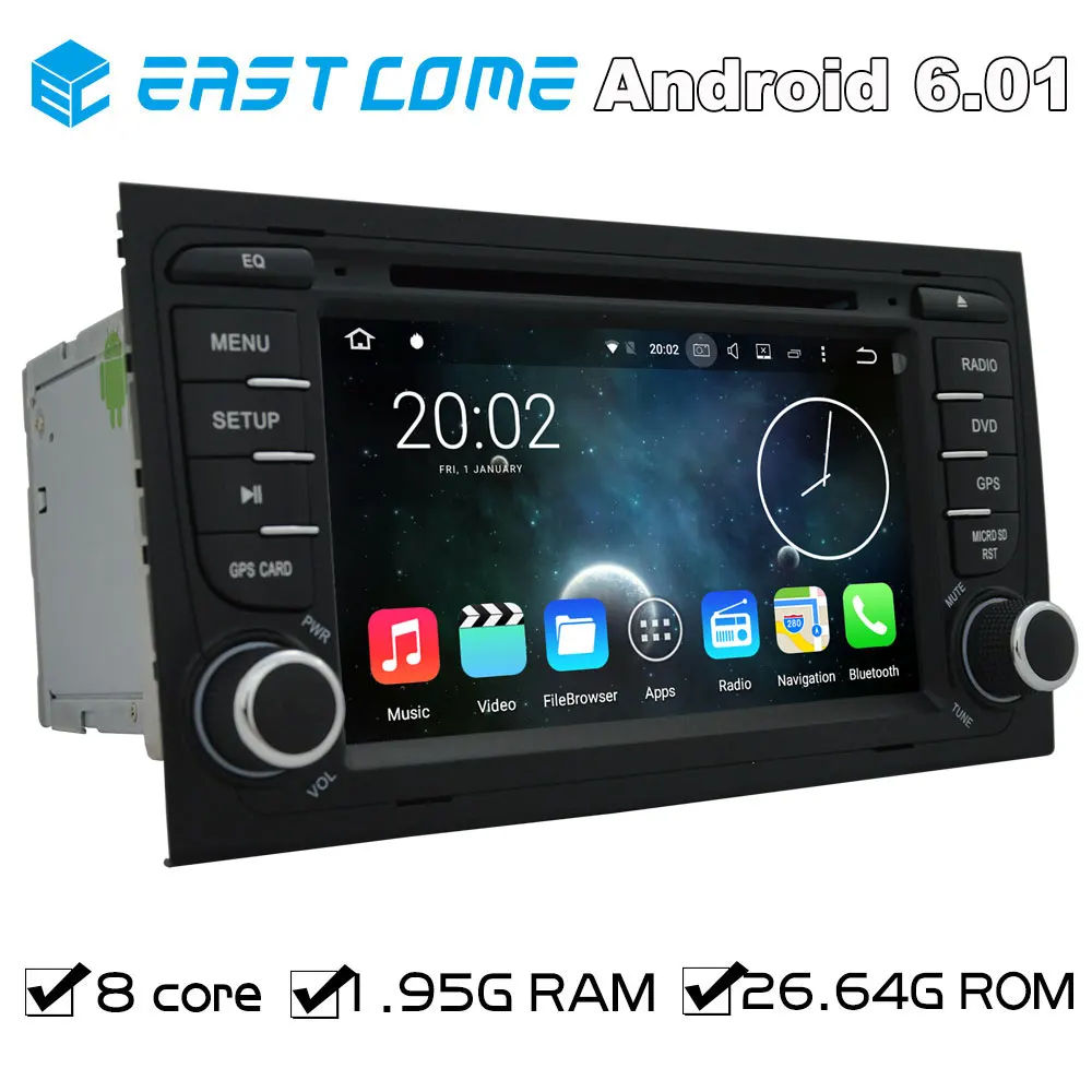 Чистый Android 6 01 автомобильный DVD для AUDI A4 2002 2003 2004 2005 2006 2007 Audi S4 RS4 8E 8F B9 B7 RNS-E с радио