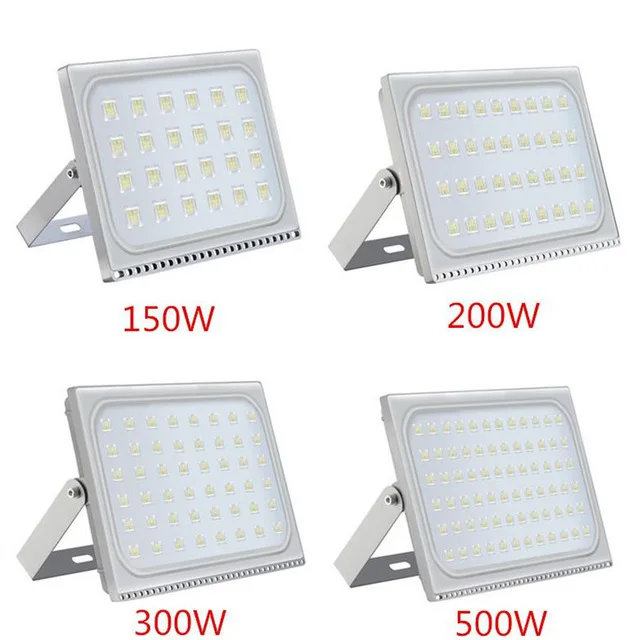Ультратонкий 110V 220V Светодиодный прожектор светильник 150W 200W 300W 500W IP65 Водонепроницаемый Светодиодный точечный светильник Настенный светильник сада потолочные светильник